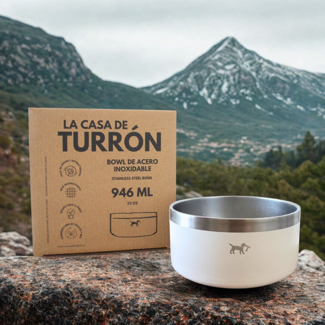 Comedero de acero inoxidable para Perros y Gatos | Acero inoxidable 304, Antideslizante, 946 ml y Varios Colores - La Casa de Turr&oacute;n, , large Imagen numero 3