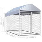 Perrera de exterior con toldo para mascotas color Plateado, , large image number null