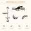 PawHut Rascador Estanterías para Gatos Gris, , large indicador imagen numero 4