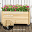Outsunny Jardinera con Ruedas Madera Natural, , large indicador imagen numero 5