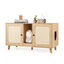 COSTWAY Mueble Arenero para Gatos, Mueble Oculto para Gatos con 2 Habitaciones, 2 Alfombrillas Rascadoras de Sisal, Tabla de Rascar, Casa de Gatos de Interior para Salón Dormitorio (Natural), , large indicador imagen numero 1