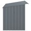 vidaXL Caseta perros con tejado acero galvanizado gris 196x91x110 cm, , large indicador imagen numero 10