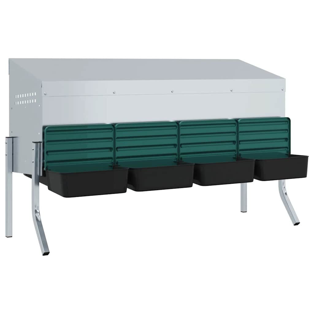 vidaXL Nido para gallinas de acero galvanizado thumbnail