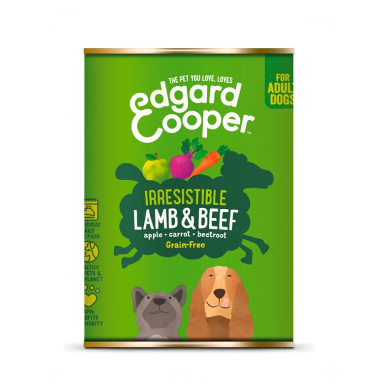 24 latas x 400 g Edgard Cooper Adult Grain Free Cordero y Ternera lata para perros ¡Pack ahorro!