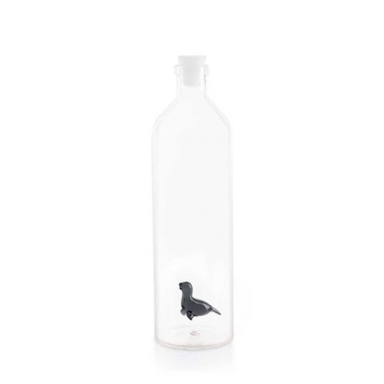 Botella para agua con figura de foca color Transparente thumbnail