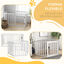 PawHut Parque para Perros de 6 Paneles 60x70 cm Valla para Mascotas Plegable de Pino con Puerta Pies de Goma Antideslizantes y Forma Personalizable para Pasillos Escaleras Blanco, , large indicador imagen numero 5