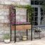 Outsunny Mesa de Cultivo con Ruedas Huerto Urbano Elevado con Enrejado Orificios de Drenaje para Plantas Trepadoras Flores Jardinera de Madera 110x49x190 cm Marrón, , large indicador imagen numero 2