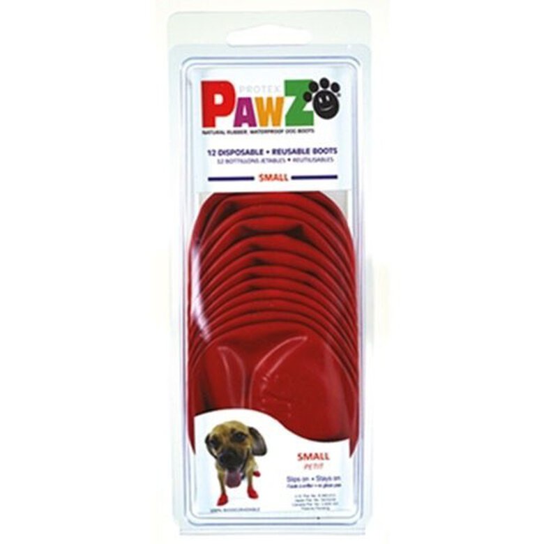 Botas de caucho natural Pawz para perros color Rojo, , large image number null