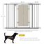 PawHut barrera de seguridad extensible para escaleras gris para perros, , large indicador imagen numero 3