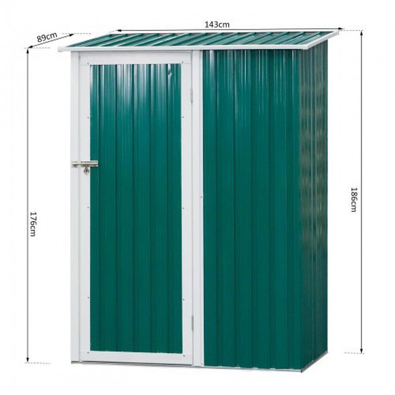 Caseta de jardín con puerta Outsunny color Verde, , large image number null