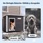 COSTWAY Caseta para Perros Exterior, Casa para Perros de Madera | con Puerta, Techo Inclinado Abatible, Puerta de PVC, Patas Elevadas, 85,5 x 56,5 x 64,5cm Mueble Perrera para Mascotas, Gris, , large indicador imagen numero 4