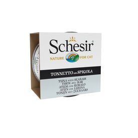 Schesir Adult Atún con Lubina lata para gatos