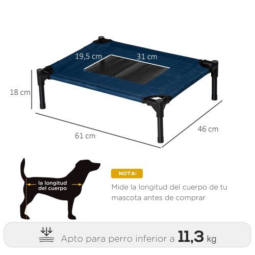 PawHut cama elevada azul para perros thumbnail