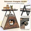 COSTWAY Gabinete para Gatos, Mesa de Noche Casa para Gatos con Estante de 2 Niveles en Forma de A Mueble de Madera para Mascotas para Dormitorio Sala de Estar, , large indicador imagen numero 3
