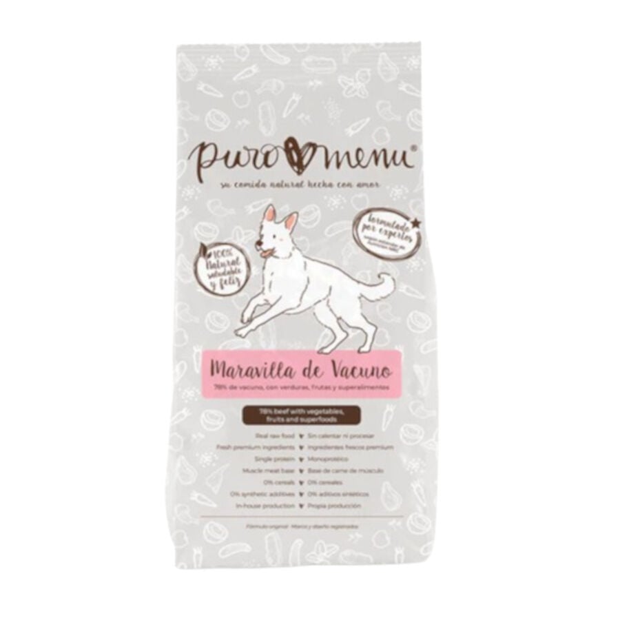 Puro Menú Barf Maravilla de Vacuno comida congelada para perros
