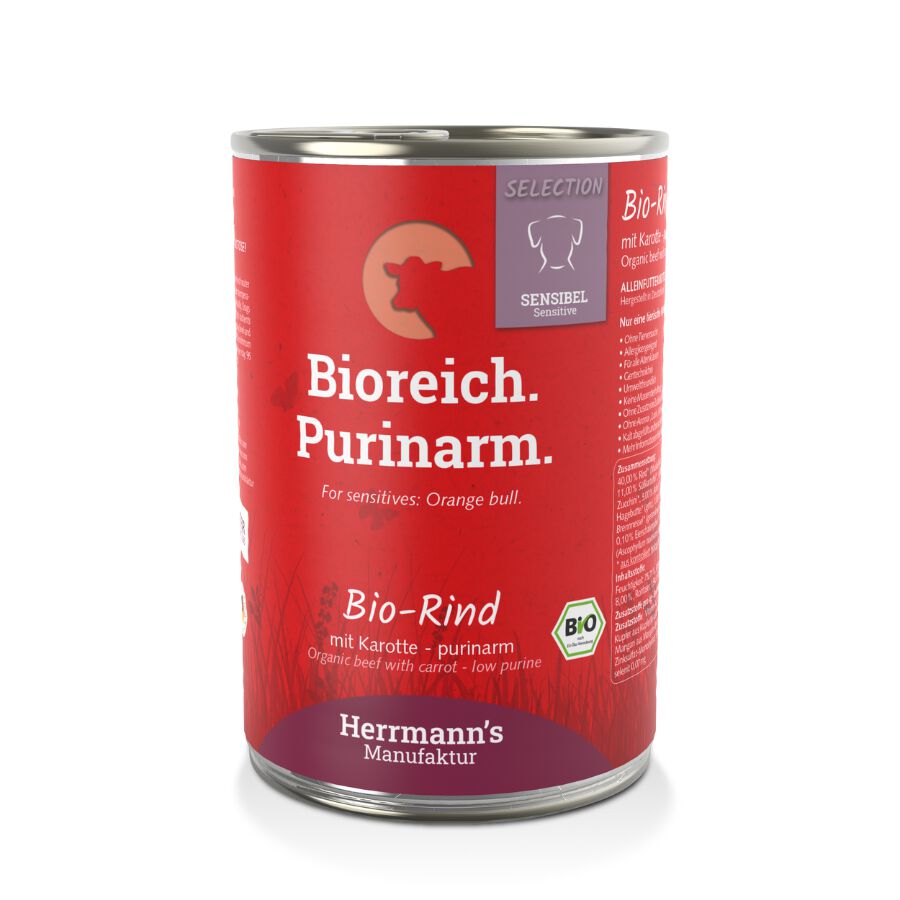 Selecci&oacute;n Sensibel Bio Ternera con Zanahorias - bajo en purinas 12 x 400g, , large Imagen numero 1