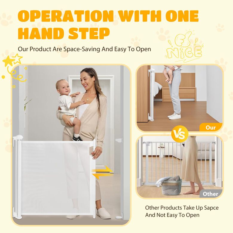 Nobleza Barrera de Seguridad Blanca Ajustable para perros y gatos thumbnail