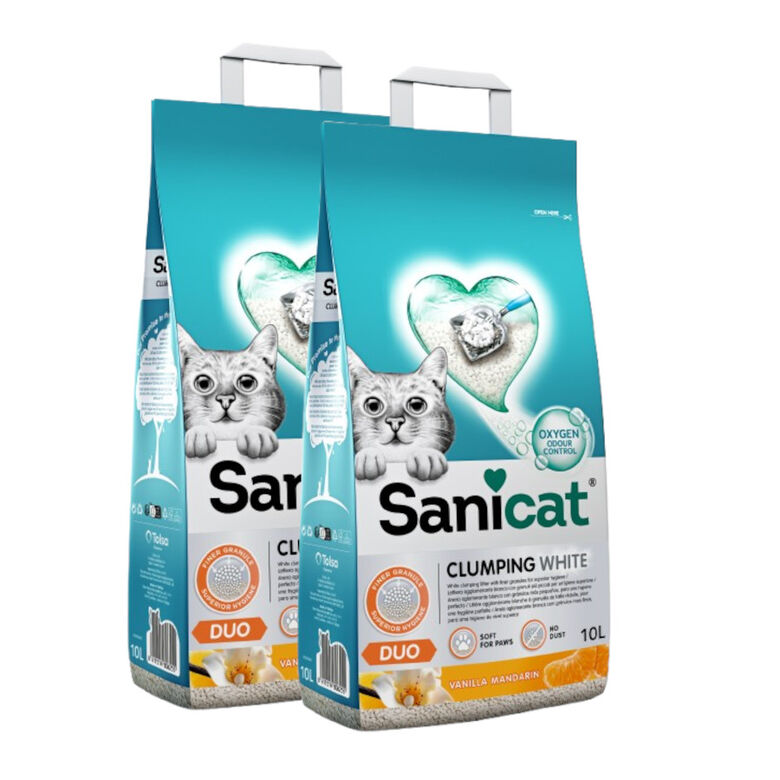 Sanicat Clumping White Duo Arena Aglomerante para gatos thumbnail