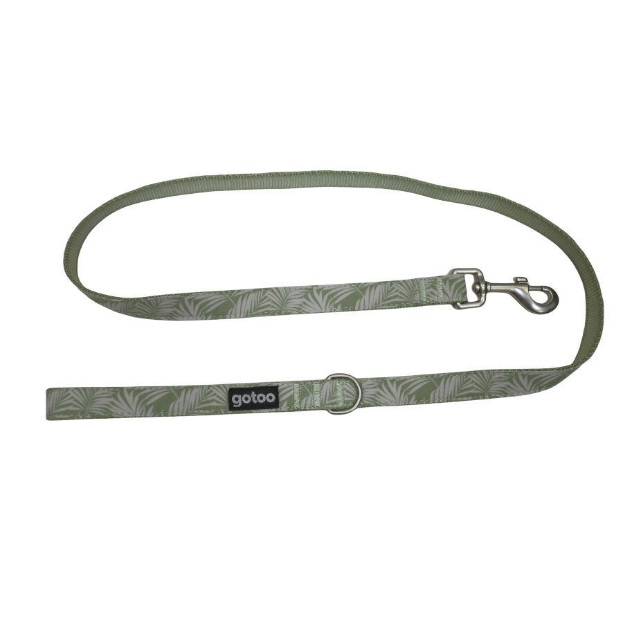Correa estampada hojas para perros