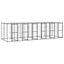 Vidaxl perrera con puertas de bisagra negro para perros, , large indicador imagen numero 1