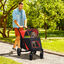 PawHut Cochecito para Perros Plegable Carrito para Mascotas con Ventanas de Malla Correas de Seguridad Bolsillos de Almacenamiento Carga 40 kg 112x65x100 cm Rojo, , large indicador imagen numero 2