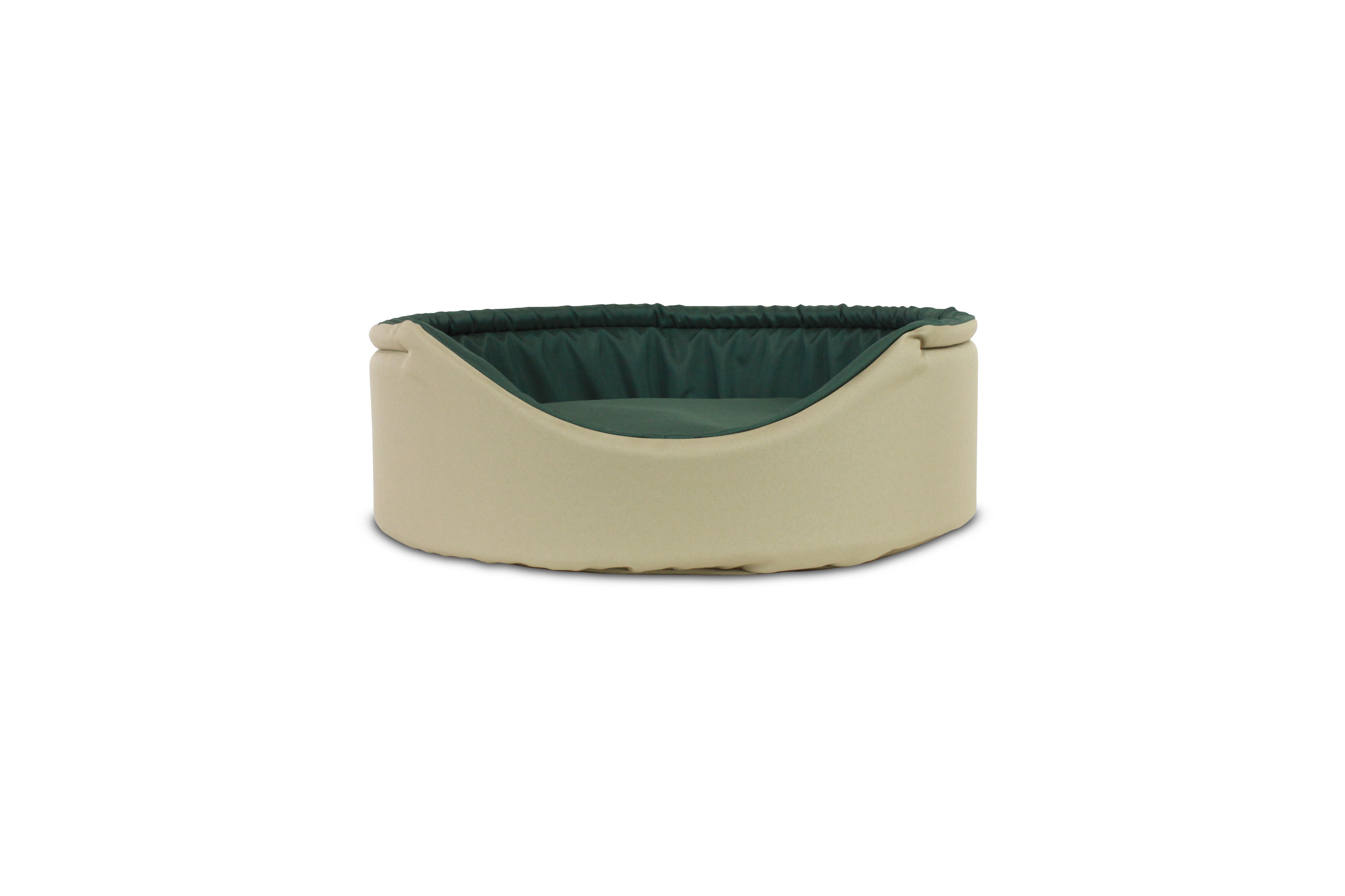 Gauty Cama Redonda para Perros y Gatos  Tela Impermeable - Beige y verde, , large Imagen numero 1