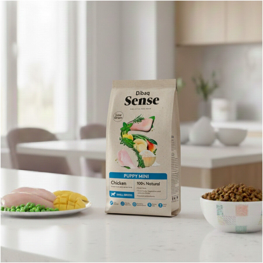 2 kg Dibaq Sense Low Grain Puppy Mini Pollo Pienso para perros, , large Imagen numero 3