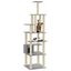 Vidaxl rascador árbol con casa gris para gatos, , large indicador imagen numero 3
