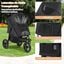 COSTWAY Cochecito Plegable para Perros, Carrito para Perros Peque&ntilde;os con Ruedas Todoterreno, Freno, Capota Ajustable, Cesta, Coj&iacute;n, Correa de Seguridad, Bolsa de Transporte Mascota, Hasta 25kg (Negro), , large indicador imagen numero 4