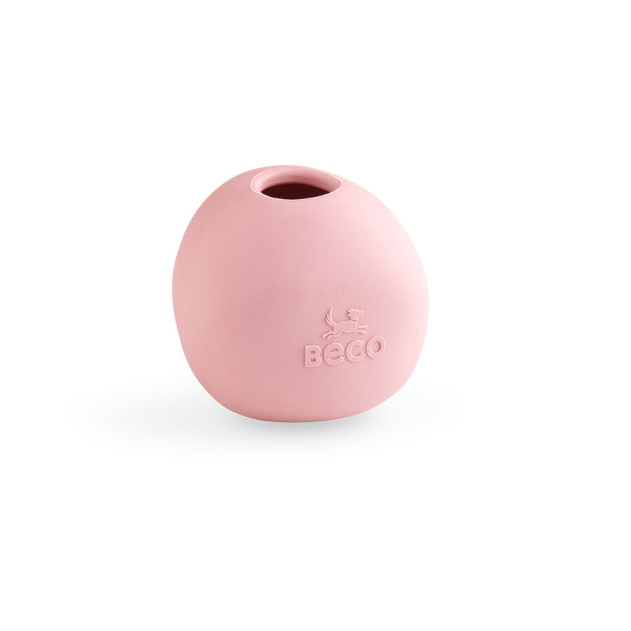 BECO Pelota Portagolosinas de Goma Rosa para perros, , large Imagen numero 4