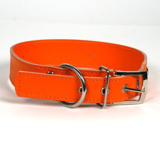 LGMCAN Collar de Piel Naranja con Corazones para perros