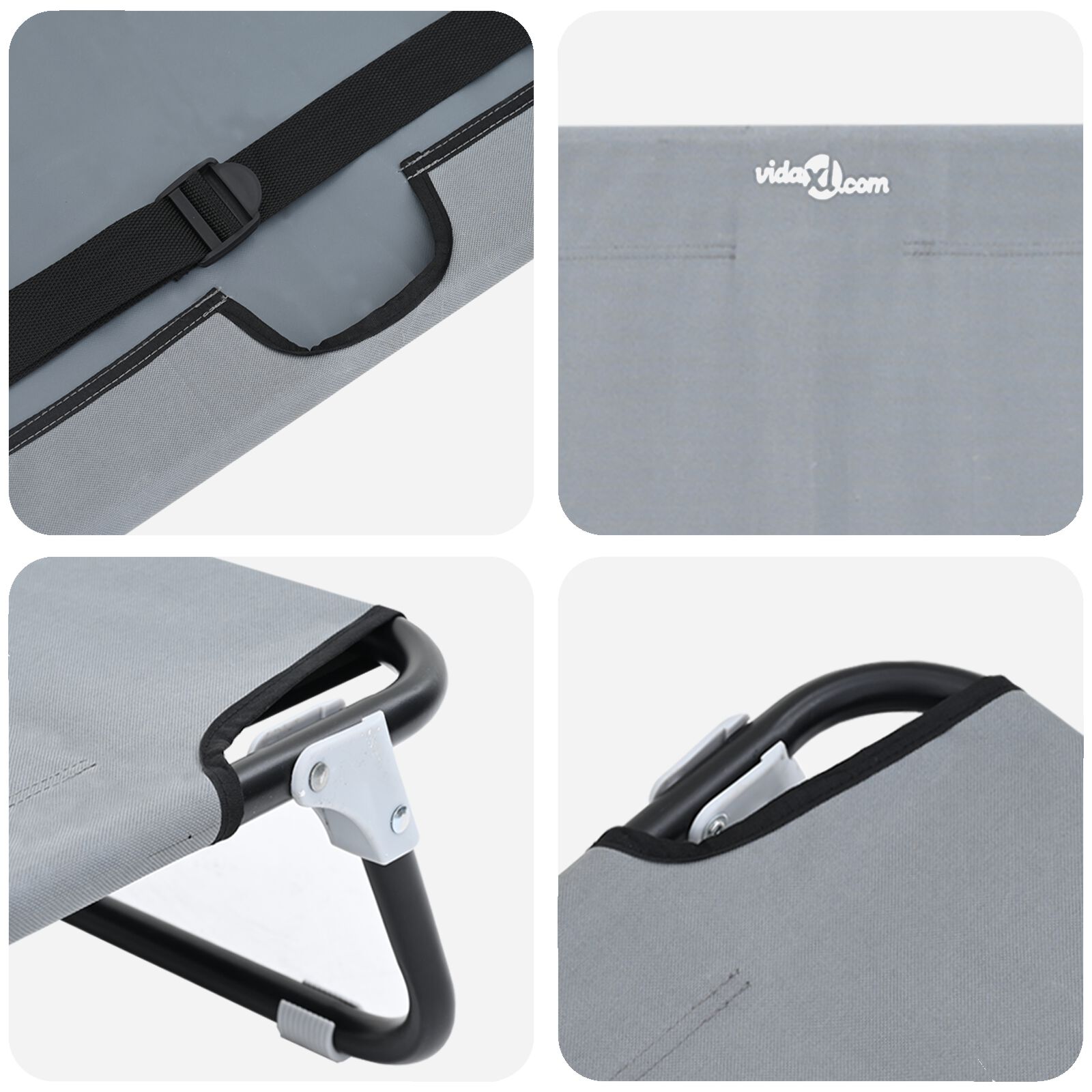vidaXL Cama para Perros Plegable Sof&aacute; Silla Tela Oxford y Acero Gris Antracita, , large Imagen numero 5