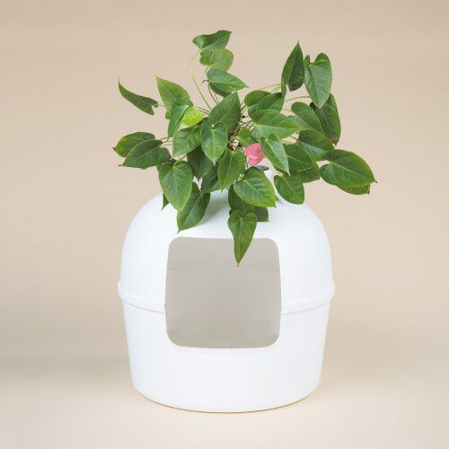 RHRQuality arenero cerrado color blanco para gatos, , large Imagen numero 2