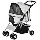 PawHut Cochecito Plegable Gris para mascotas, , large image number null