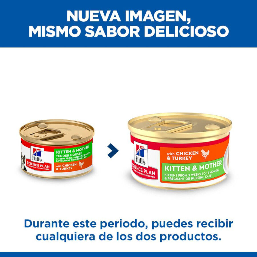 85 g Hill's Science Plan Kitten y Mother Mousse de Pollo y Pavo lata para gatos, , large Imagen numero 3
