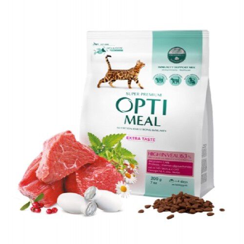 Optimeal Pienso seco para gatos adulto Ternera, , large Imagen numero 1