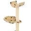 Rascador para gatos con poste de sisal color Beige huellas, , large indicador imagen numero 4