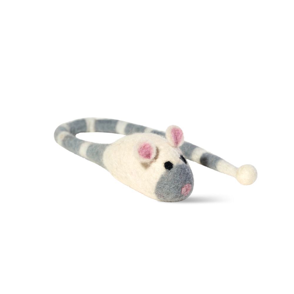 Peluche rat&oacute;n juguete para gato de lana artesanal Ragon, , large Imagen numero 1