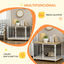 PawHut Jaula para Perros para Interior en Casa 90x58x62,5 cm Mueble Perrera Superficie Mesa Auxiliar con Coj&iacute;n Lavable Puerta con Cerradura y Rejillas de Acero Roble, , large indicador imagen numero 5
