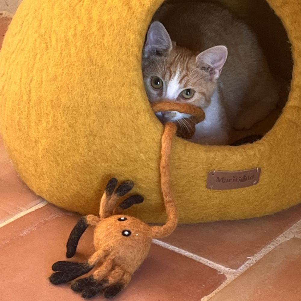 Juguete cangrejo para gato de fieltro de lana Pinot, , large Imagen numero 2