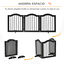 PawHut Barrera de Seguridad Negro, , large indicador imagen numero 5