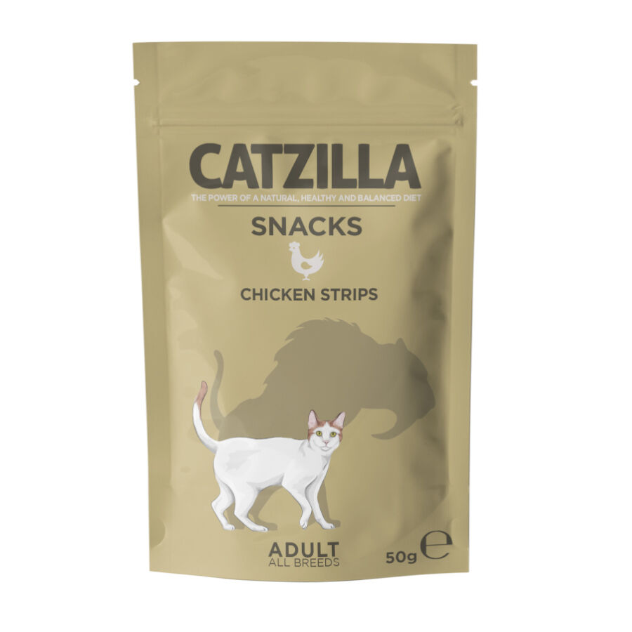50 g Catzilla Tiras Piccolinis de Pollo para gatos, , large Imagen numero 1