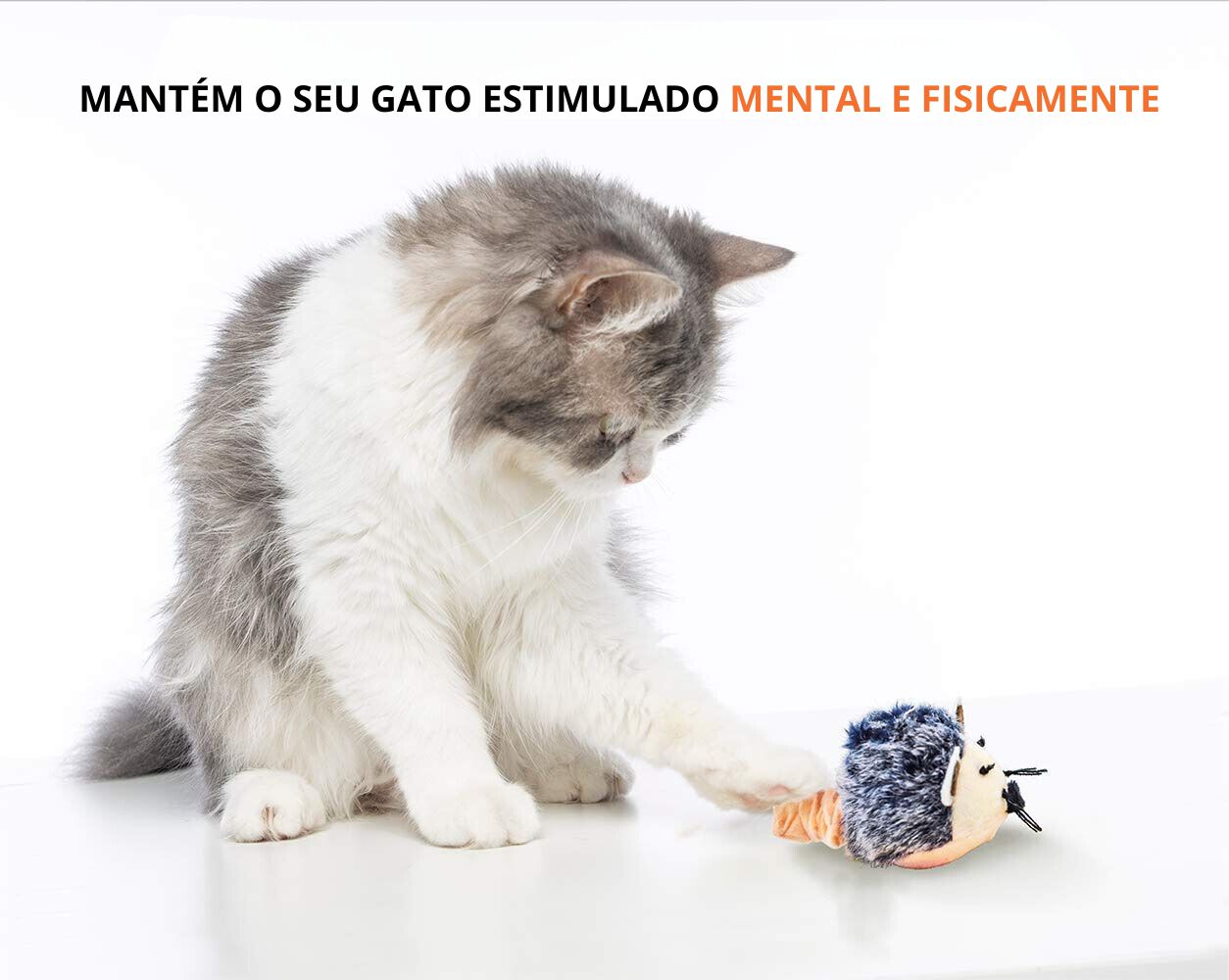 FOFOS | Rat&oacute;n de Cuerda con Sonido (Gris) - Para Gato, , large Imagen numero 4