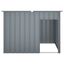 vidaXL Caseta perros con tejado acero galvanizado gris 196x91x110 cm, , large indicador imagen numero 9