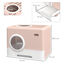 PawHut Arenero para Gatos Inodoro para Mascotas con Pala Bandeja Extraíble 2 Puertas Entrada Principal y Salida Superior 52x41x38,5 cm Rosa, , large indicador imagen numero 3