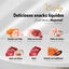 6 sobres x 15 g Majesty Pollo y Vieira snack l&iacute;quido para gatos, , large indicador imagen numero 3
