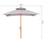 Outsunny Sombrilla de Jardín 3x3x3 m Parasol de Jardín de Bambú con Doble Techo Sistema de Polea Impermeable para Terraza Balcón Exterior Gris, , large indicador imagen numero 3