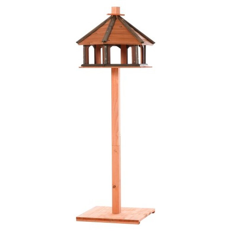 PawHut Comedero De Madera Con Forma De Casa para pájaros, , large image number null