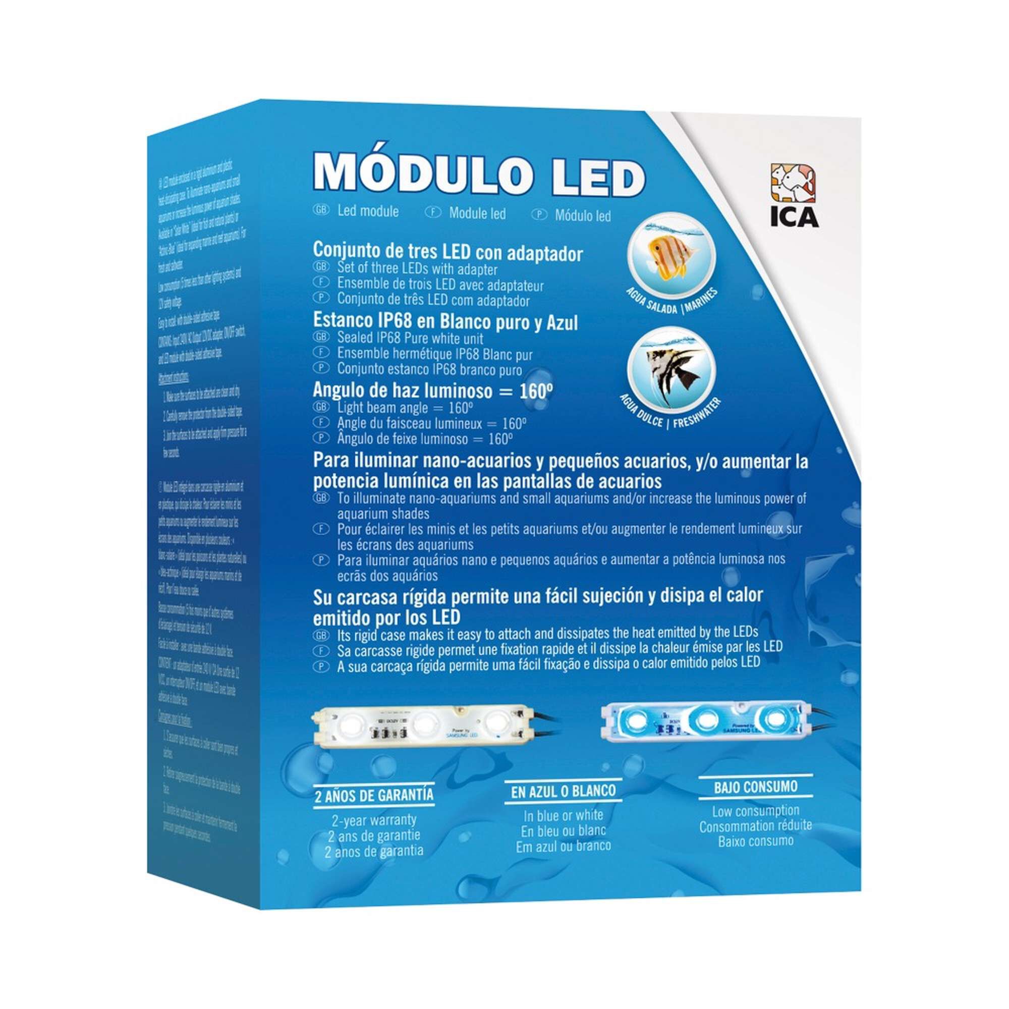 ICA Nano Aqua LED 1.44 W luz blanca para acuarios thumbnail