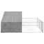 vidaXL Caseta perros exterior con corral 4x3x1,9 m acero galvanizado, , large indicador imagen numero 44